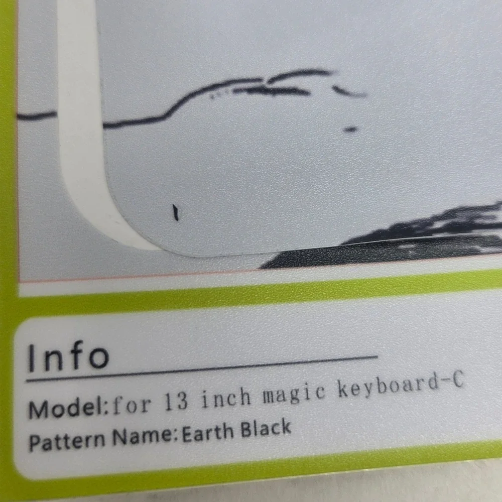 IMMOENUC Protective Skin Sticker 13in Magic Keyboard Black Moon Space 647 NWOT